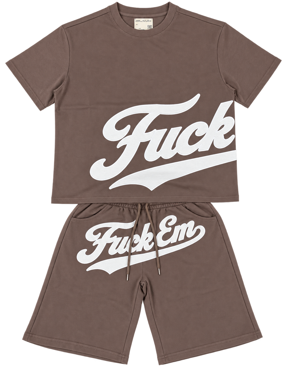 White Logo Tee Set
