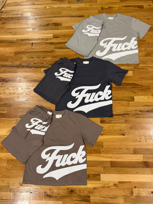White Logo Tee Set