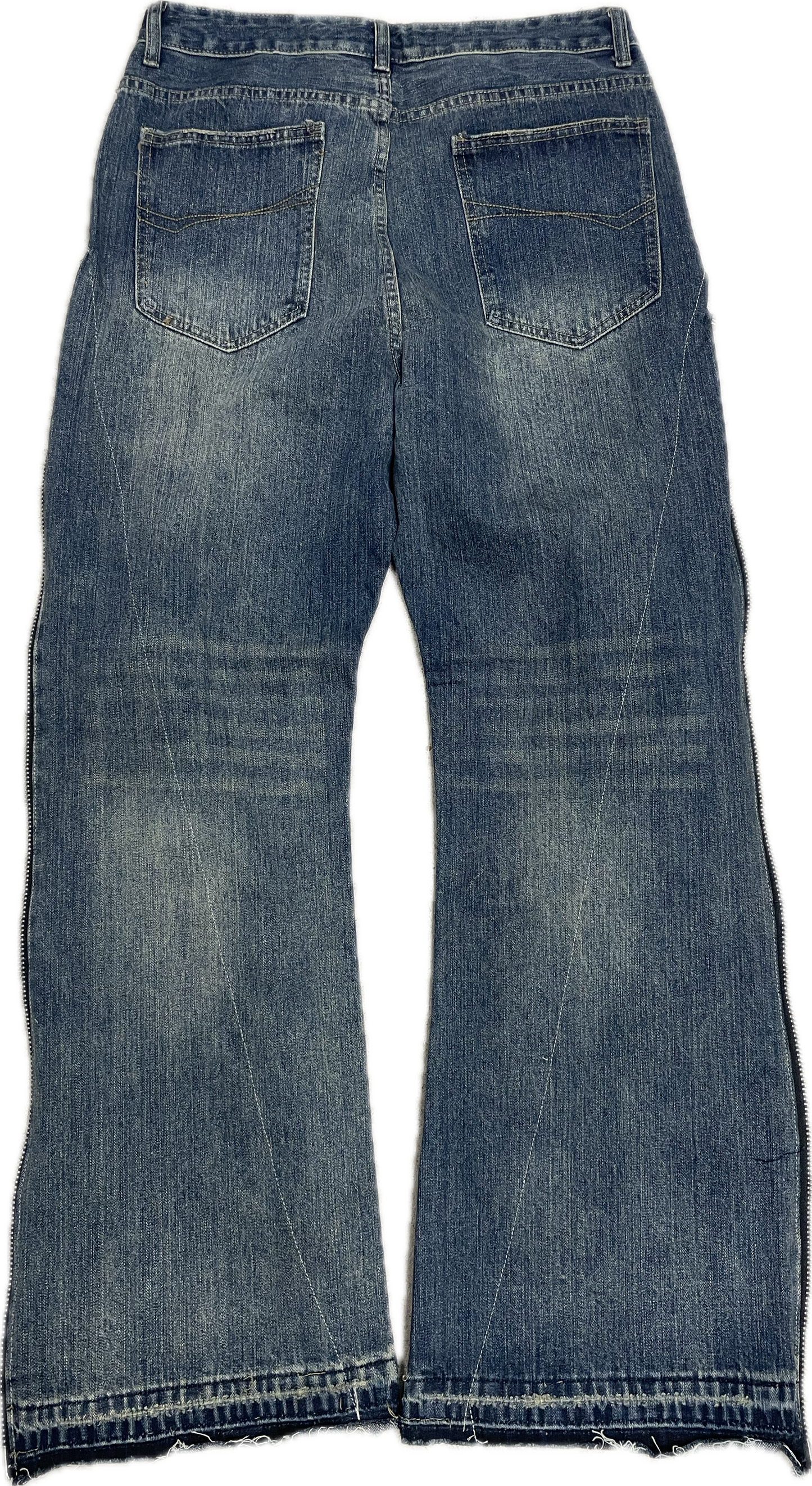 Dark Denim Zipper Pant