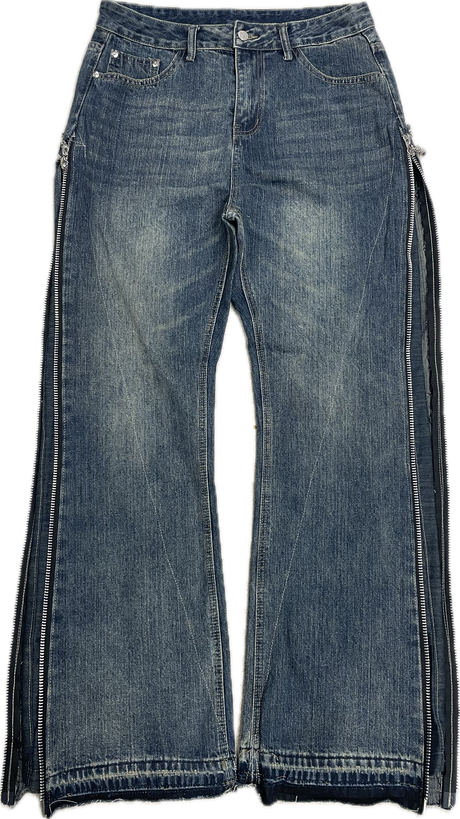 Dark Denim Zipper Pant – The Fuck Em Store