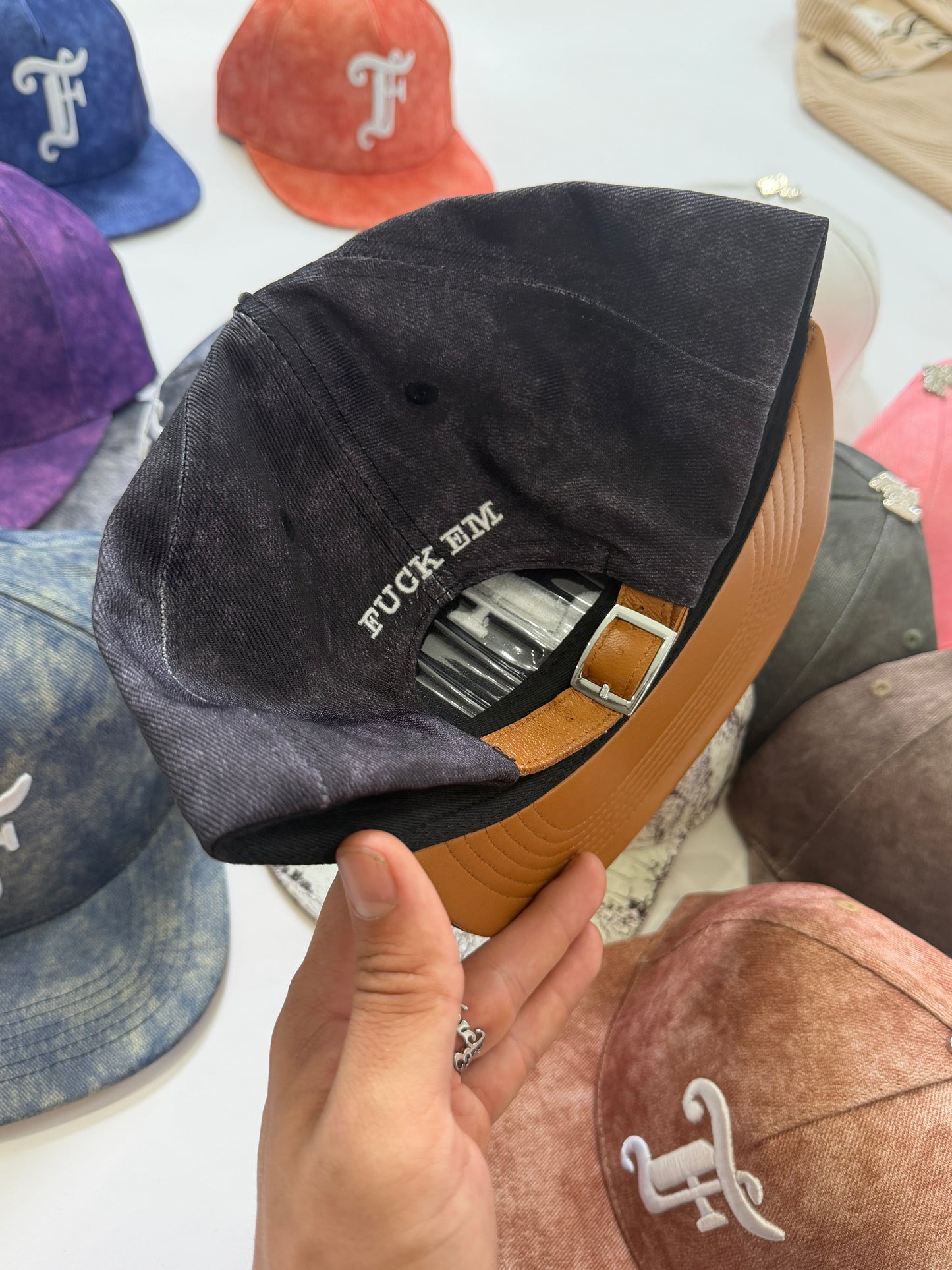 Leather Flat Hat