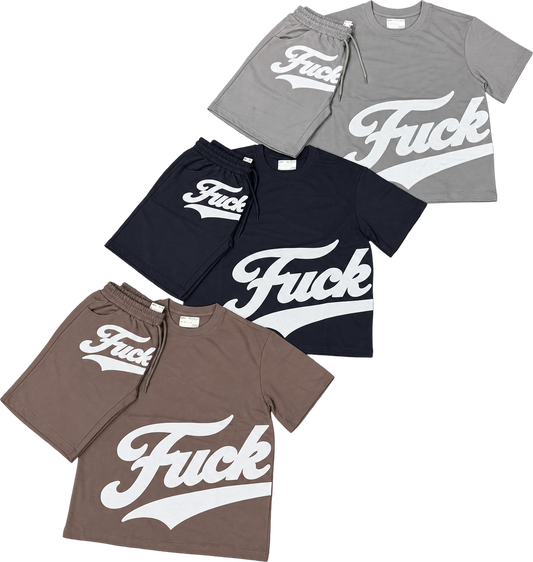 White Logo Tee Set