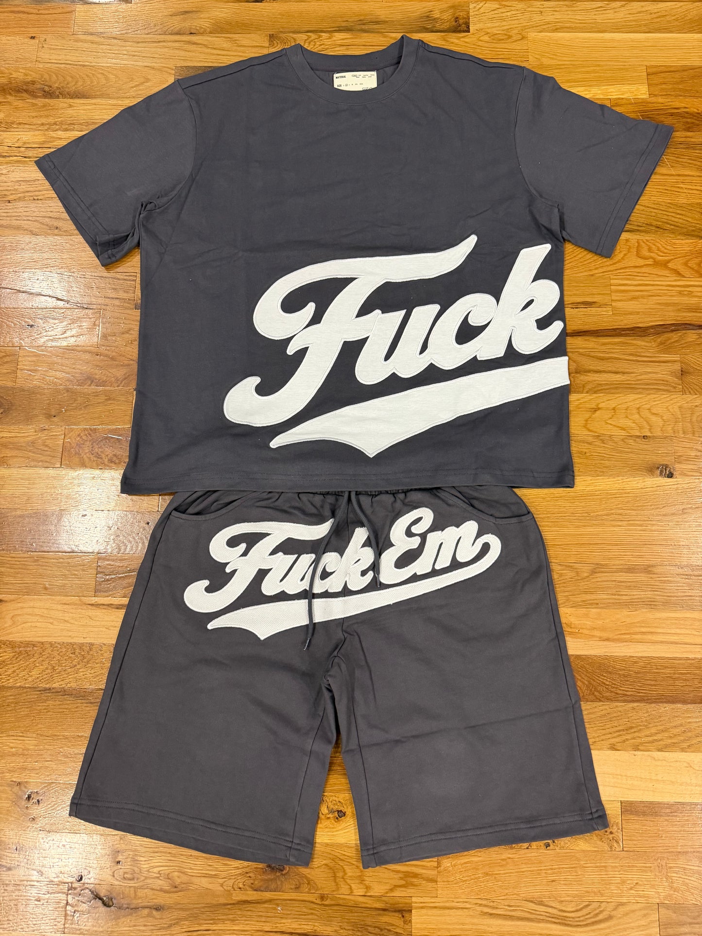 White Logo Tee Set