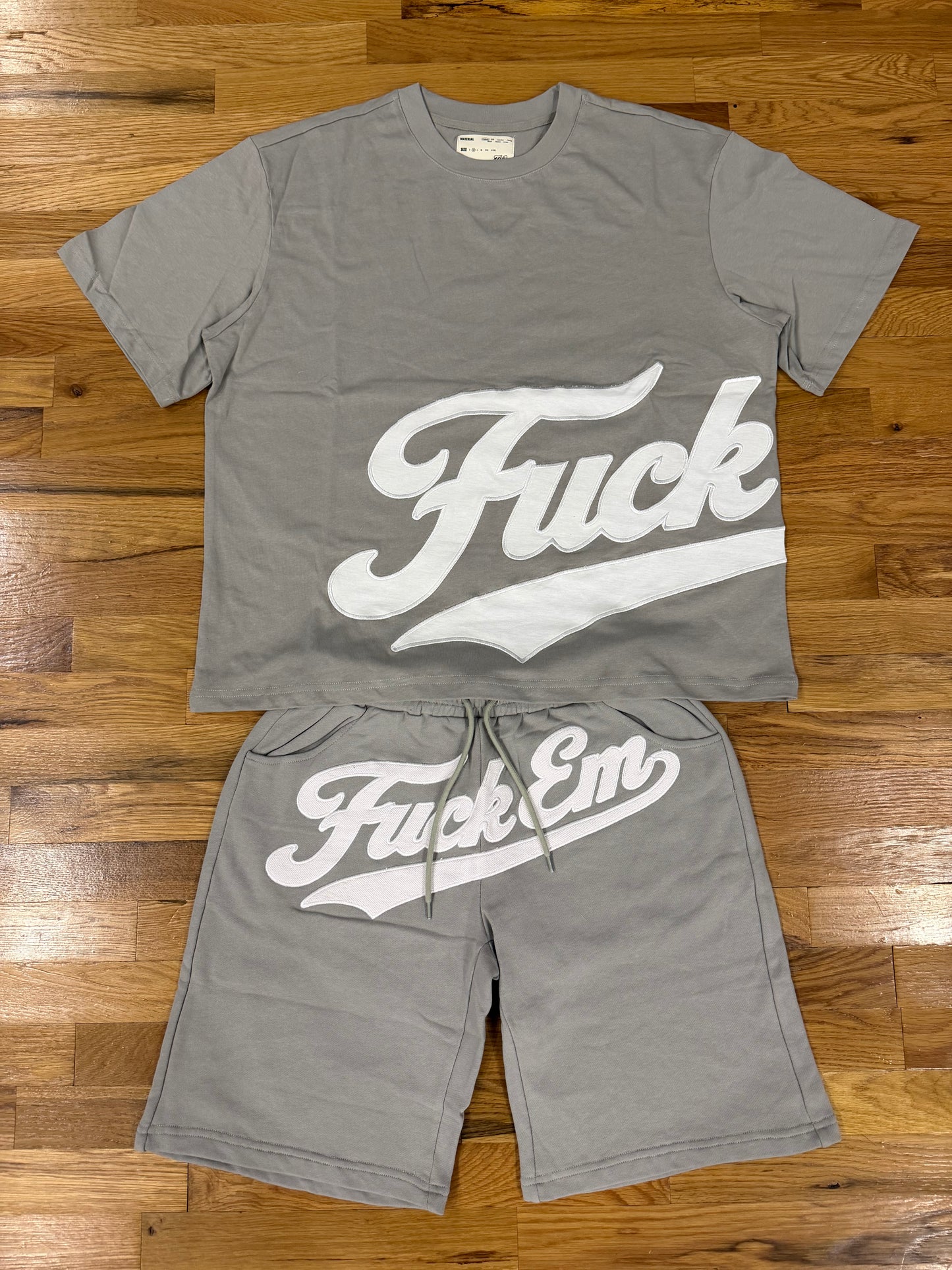 White Logo Tee Set